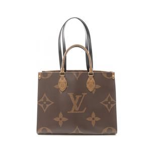 Louis Vuitton Onthego Tote Bag Leather Giant Reverse Brown Beige